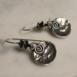 Vintage Silpada Sterling Silver Spiral Dangle Earrings